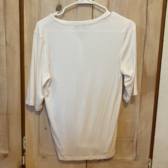 Vince white tee size L worn once. EUC - Picture 3 of 4